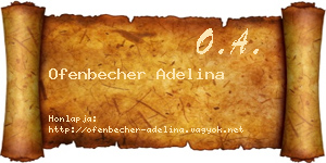Ofenbecher Adelina névjegykártya